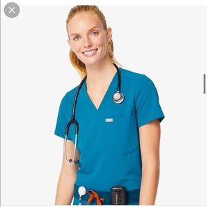 women's Alps Blue Catarina - One-Pocket Scrub Top - XS / Alps Blue